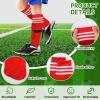 Chuarry 2 Set Soccer Shin Guards for Girls with Socks Toddler Shin Pads Football Kids Sport Protection Lightweight Gear Leg Protection for 3-15 Girls Boys Children Teens(S,Blue, Red) view 4