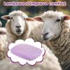 Breling Knee Scooter Pad Cover Faux Sheepskin Scooter Seat Cushion Memory Foam Knee Scooter Cushion Soft Plush Walker Seat Cover Universal for Comfort During Injury(Purple) view 3