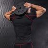 compression shirt Short sleeved tight fitting shirt, sports baseline T-shirt top, sports training shirt(A11,XX-Large) view 4
