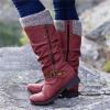 Ladmiple Boots For Women With Heel Mid Calf Dress Boots For Women Biker Boots Side Zipper Low Heel Motorcycle Combat Riding Military Western Ankle Booties 2024 view 2