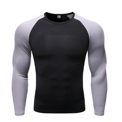 compression shirt Men's tight fitting shirt, sports training shirt, water sports bottom shirt(A4,Medium)