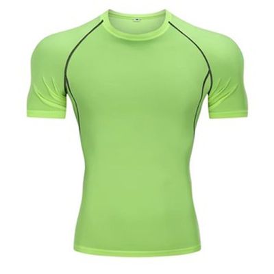 compression shirt Tight fitting T-shirt base shirt, sports top, running base shirt, fitness T-shirt, sports training shirt (Color : A5, Size : Large)