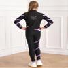 Huimingda Kids Girls Figure Skating Training Suit Zipper Stand Collar Long Sleeve Jacket with Pants Sport Trakcsuit Light Purple 10 Years view 2