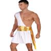 Agoky Mens Sexy Ancient Rome Theme Party Role Play Halloween Costume Carnival Ruffle Skirts Sleeveless Medium view 2