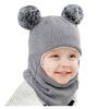 jweemax Child Size Balaclavas Hat, Breathable Knitted Hat, Face Cover Scarf, Neck Gaiter for Cold Weather, Gray