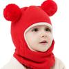 jweemax Child Size Balaclavas Hat, Breathable Knitted Hat, Face Cover Scarf, Neck Gaiter for Cold Weather, Gray view 2