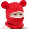 jweemax Child Size Balaclavas Hat, Breathable Knitted Hat, Face Cover Scarf, Neck Gaiter for Cold Weather, Gray view 3