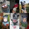 jweemax Child Size Balaclavas Hat, Breathable Knitted Hat, Face Cover Scarf, Neck Gaiter for Cold Weather, Gray view 4