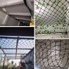 HJZALMI Polyester Sports Netting, Stair Balcony Protection Rope Net, Playground Fence Netting, Baseball Softball Backstop Nets, 8/10/12/15cm Mesh, 10mm Rope (Color : Black-mesh10cm, Size : 2mx3m) view 2