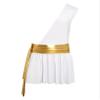 Agoky Mens Sexy Ancient Rome Theme Party Role Play Halloween Costume Carnival Ruffle Skirts Sleeveless 3X-Large view 4