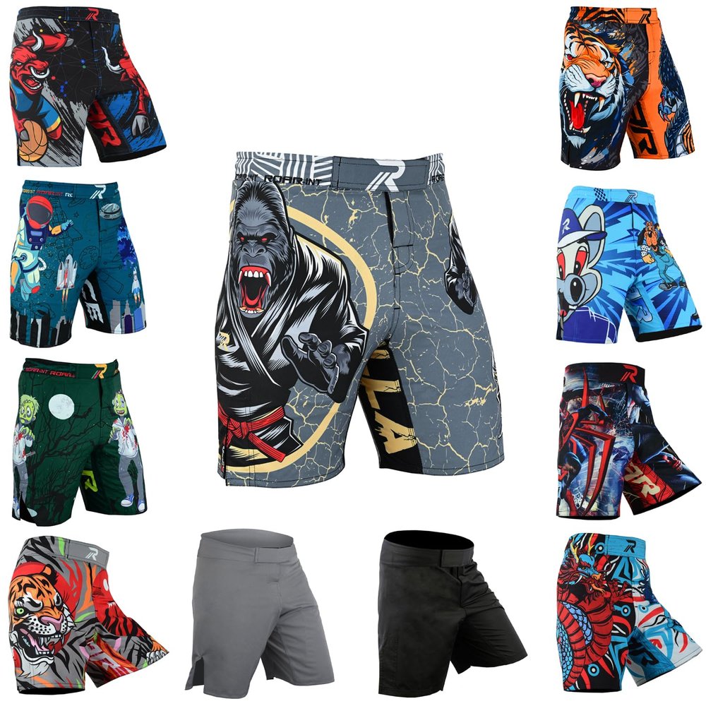 Roar Kids Mixed Martial Arts MMA Shorts BJJ Cross Training Gym Boxing Grappling Kickboxing Muay Thai Workout Shorts (US, Alpha, X-Small, Regular, Gorilla)