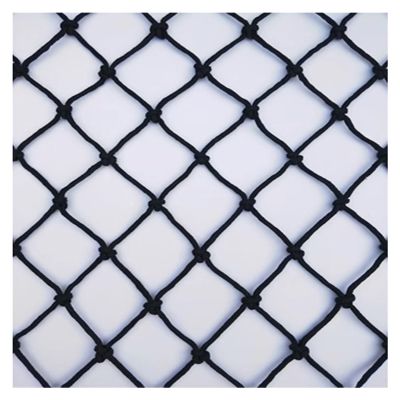 HJZALMI Stairs Balcony Protective Mesh, Anti-Fall Net Ceiling Net, Decorative Rope Net, Indoor and Outdoor Railing Fence, Cargo Trailer Network Partition Net (Color : Black-mesh8cm, Size : 3mx5m)