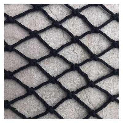 HJZALMI Child Protective Net, Construction Safety Net, Decor Rope Net Playground Outdoor Fence, Stair Balcony Protection Rope Mesh, Customizable (Color : Black-mesh6cm, Size : 2mx4m)