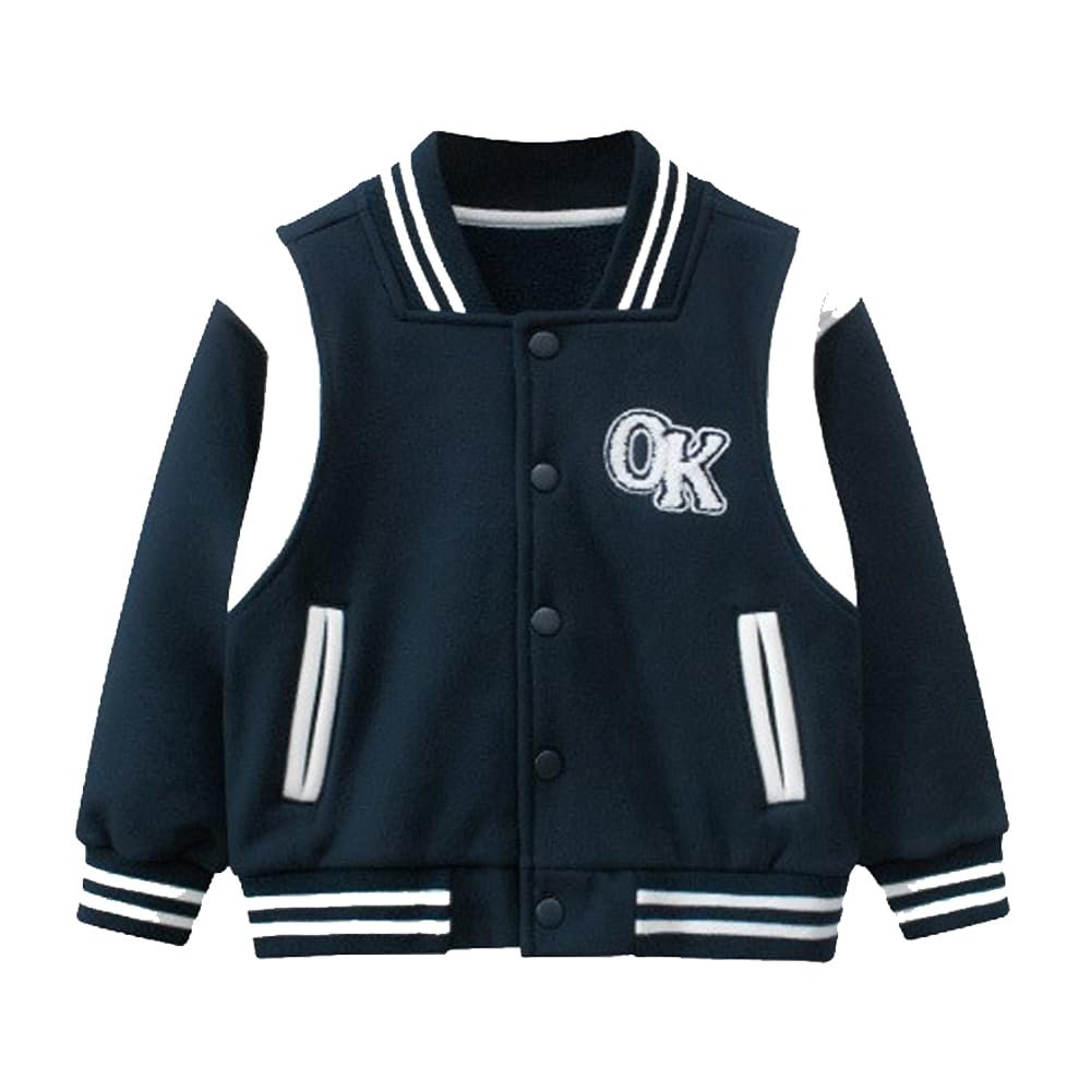 Pelykids Boys' Long Sleeve Cardigan Sweater Soft Brushed Fleece Button Closure Sweatshirt for Boys 2-10 Years