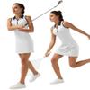 FKEEP Women's Golf Tennis Dress Sport Activewear Zipper V-Neck with Shorts and Pocket Workout Athletic (White, M) view 2
