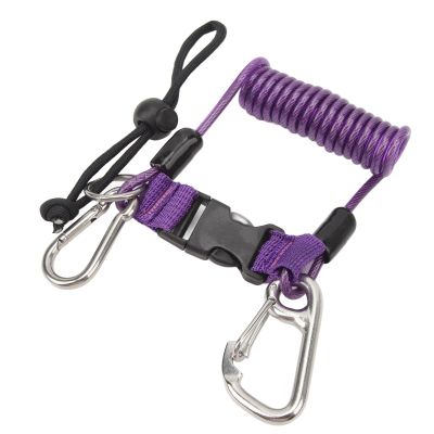 VGEBY Diving Lanyard, Stainless Steel Anti-Lost Hook Coiled Rope for Camera Outdoor Climbing Water Sports Scuba Divers