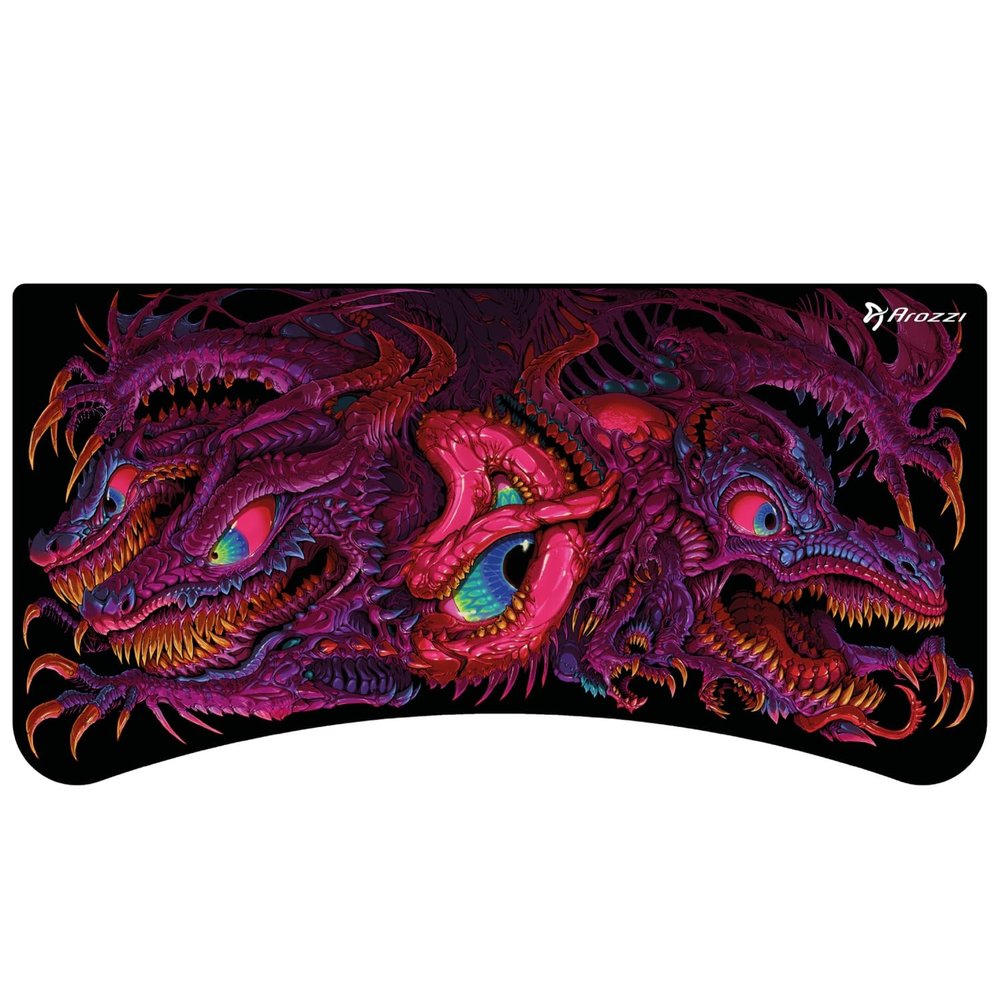 Arozzi Arena Gaming Desk Mat, Full Surface Custom DeskPad, Interchangeable, Water Resistant & Washable Computer Desk Mouse Pad with Stitched Edges (D045)