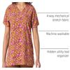 Women's Stretch Poly V-Neck Print Scrub Top view 2