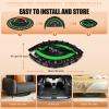 ANCHEER 40" Foldable Mini Trampoline, Fitness Rebounder with Adjustable Foam Handle, Exercise Trampoline for Adults Indoor/Garden Workout,Green view 3