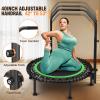 ANCHEER 40" Foldable Mini Trampoline, Fitness Rebounder with Adjustable Foam Handle, Exercise Trampoline for Adults Indoor/Garden Workout,Green view 4