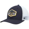 47 MLB Burgess Adjustable Snapback Mesh Trucker Hat, Adult One Size Fits All (Milwaukee Brewers) view 1