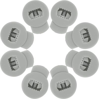 AliBall Glove Locks, Lace Locks for Baseball Glove 8 Pack, Never Need Thying Knots Again, Strong Elasticity, Made Plastic and Springs, Fits All Gloves, Baseball Glove Accessories (Silver)