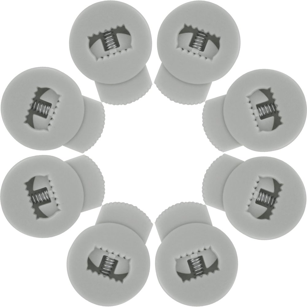 AliBall Glove Locks, Lace Locks for Baseball Glove 8 Pack, Never Need Thying Knots Again, Strong Elasticity, Made Plastic and Springs, Fits All Gloves, Baseball Glove Accessories (Silver)
