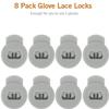 AliBall Glove Locks, Lace Locks for Baseball Glove 8 Pack, Never Need Thying Knots Again, Strong Elasticity, Made Plastic and Springs, Fits All Gloves, Baseball Glove Accessories (Silver) view 4