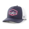 47 MLB Burgess Adjustable Snapback Mesh Trucker Hat, Adult One Size Fits All (Atlanta Braves)