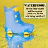 Galashield Rain Shoe Covers Kids Waterproof Shoe Cover for Boys Girls Reusable Galoshes Overshoes (Blue/Yellow, Small) view 4