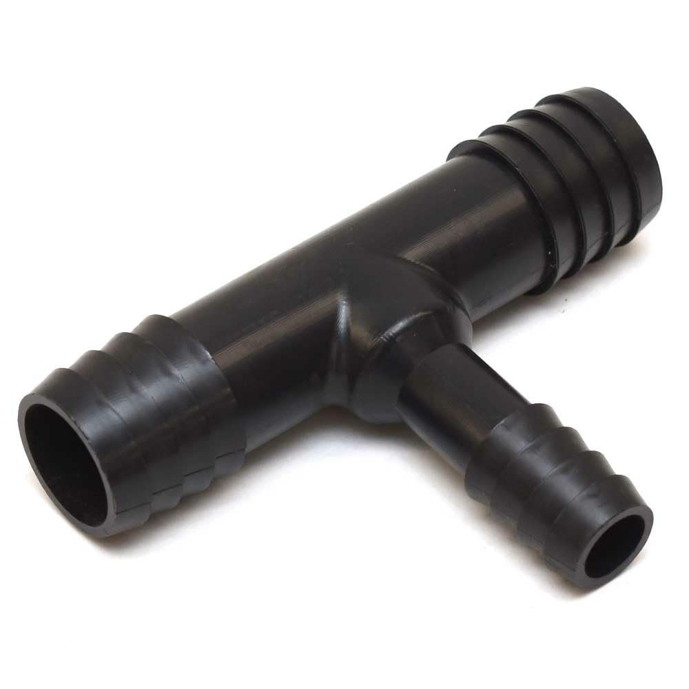 Boat Reducing Tee Fitting | Black Plastic