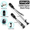 GIYO Digital Shock Pump 600 PSI  Turbo-Assist for Easy Inflation, Micro Air-Bleeder, Robust Aluminum Barrel, Comfort Grip & Braided Hose, Ideal for Fork & Rear Suspension GS-52L view 2