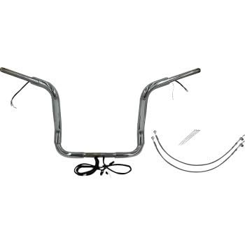 Fat Baggers Inc 802514 1-1/2in. Plug and Play EZ Install Round Top Handlebar Kit - Chrome