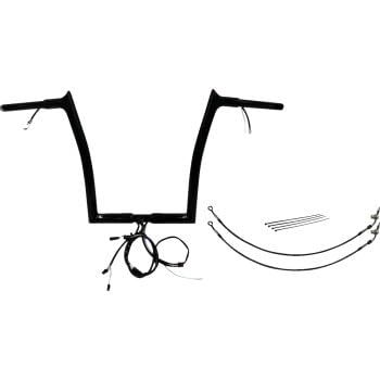 Fat Baggers, Inc. 901914-B 1-1/4in. Plug and Play EZ Install Pointed Top Handlebar Kit - Black