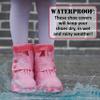Galashield Rain Shoe Covers Kids Waterproof Shoe Cover for Boys Girls Reusable Galoshes Overshoes (Pink, XX-Large) view 3