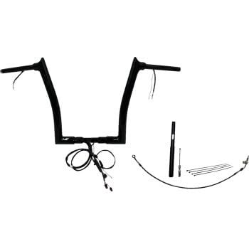 Fat Baggers, Inc. 812914-B 1-1/2in. Plug and Play EZ Install Pointed Top Handlebar Kit - Black
