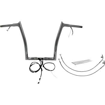 Fat Baggers Inc 901914 1-1/4in. Plug and Play EZ Install Pointed Top Handlebar Kit - Chrome
