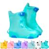 Galashield Rain Shoe Covers Kids Waterproof Shoe Cover for Boys Girls Reusable Galoshes Overshoes (Teal/Blue, X-Large) view 1