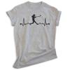 EVERTREE CLOTHING Softball Batter Heartbeat, Unisex Women's Shirt, I Love Softball Batter Lover Player Coach Gift, Heather Gray, X-Large view 1
