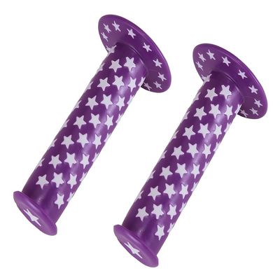 ALTALINE Bicycle Vintage Star BMX Style 124mm Long Classic Bike Grips, Multiple Colors (Purple)