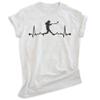 EVERTREE CLOTHING Softball Batter Heartbeat, Unisex Women's Shirt, I Love Softball Batter Lover Player Coach Gift, Heather Ash, Large view 1
