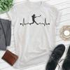 EVERTREE CLOTHING Softball Batter Heartbeat, Unisex Women's Shirt, I Love Softball Batter Lover Player Coach Gift, Heather Ash, Large view 2