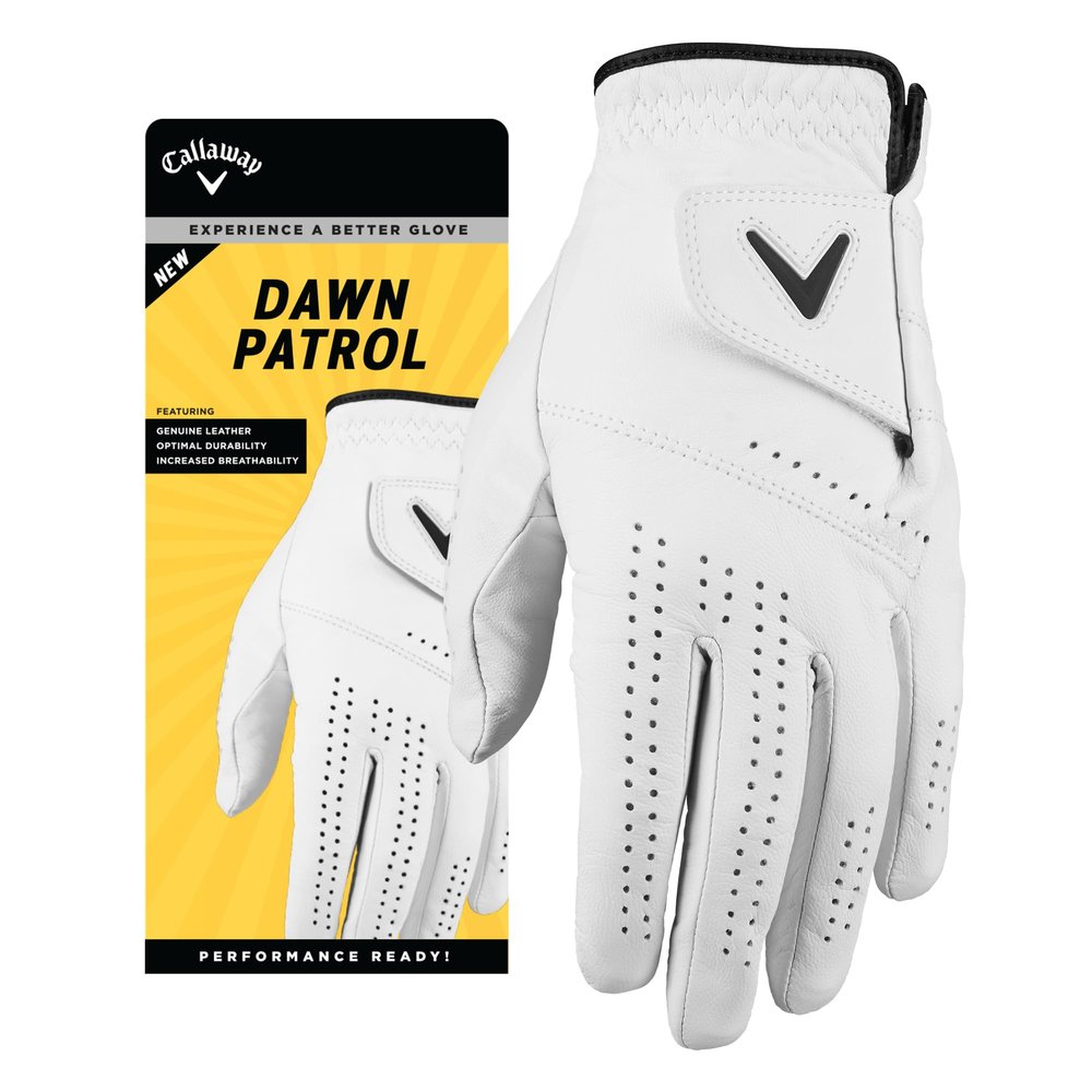 Callaway Golf Dawn Patrol Glove (Worn on Left Hand, White 2024, Medium, Standard)