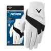 Callaway Golf Fusion Glove (Standard, Medium/Large, White/Charcoal, Worn on Left Hand) view 1