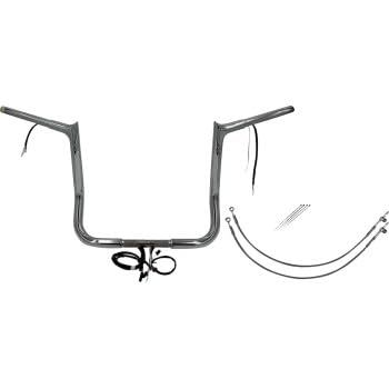 Fat Baggers Inc 902214 1-1/4in. Plug and Play EZ Install Pointed Top Handlebar Kit - Chrome
