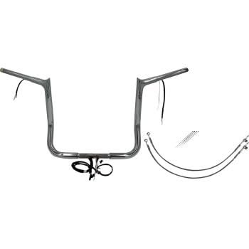 Fat Baggers Inc 902214 1-1/4in. Plug and Play EZ Install Pointed Top Handlebar Kit - Chrome