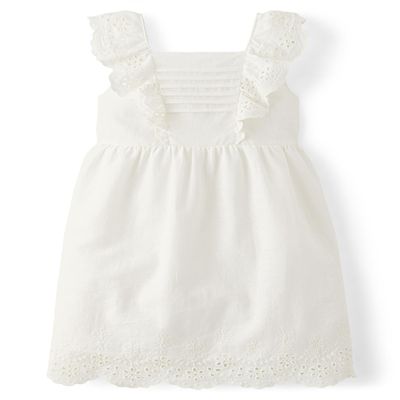 Gymboree,and Toddler Sleeveless Dresses,Simply White,8