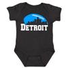 Xtreme Apparrel Detroit Skyline Baby Bodysuit for Football Fans (Black, 24M) view 1