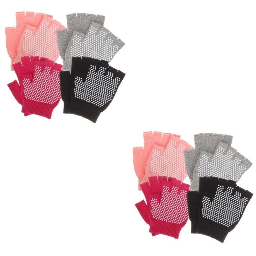 BESPORTBLE 2sets Ballet Gloves Grip Non-Slip Yoga Gloves Women Exercise Palm 4pairs*2