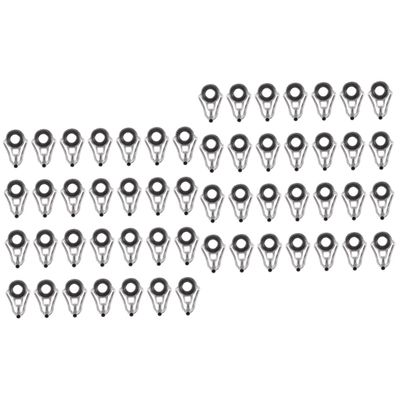 Sosoport 160pcs Fishing Rod Repair Kit Guide Ring Fishing Rod Tip Eyes Clips Gear Kit